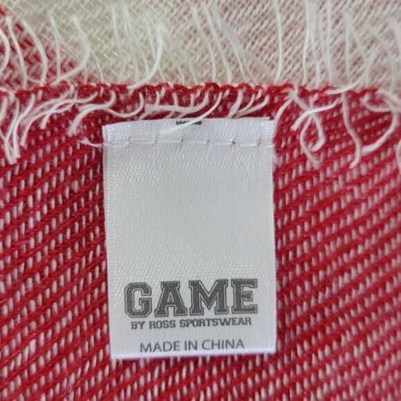 Ross Sportswear GAME Indiana University Red and White Full Sized Scarf - Picture 4 of 7